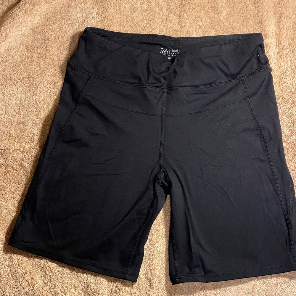 2pr Calvin Klein Women's Sleek Black Bike Shorts